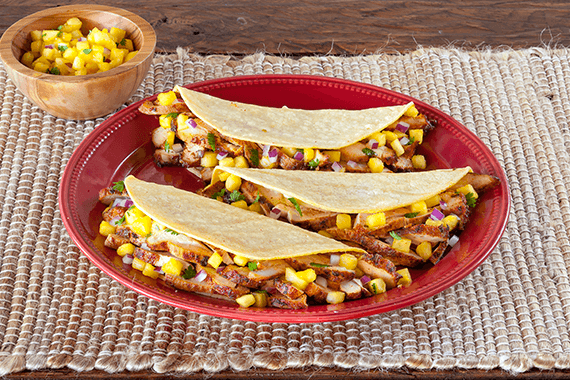 Chili Chicken Tacos with Pineapple Salsa - Mission Foods