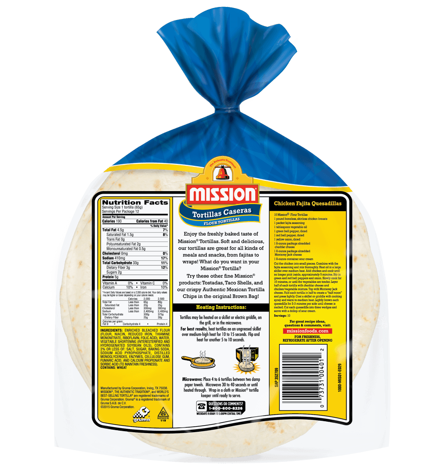 Tortillas Caseras Flour Tortillas Mission Foods