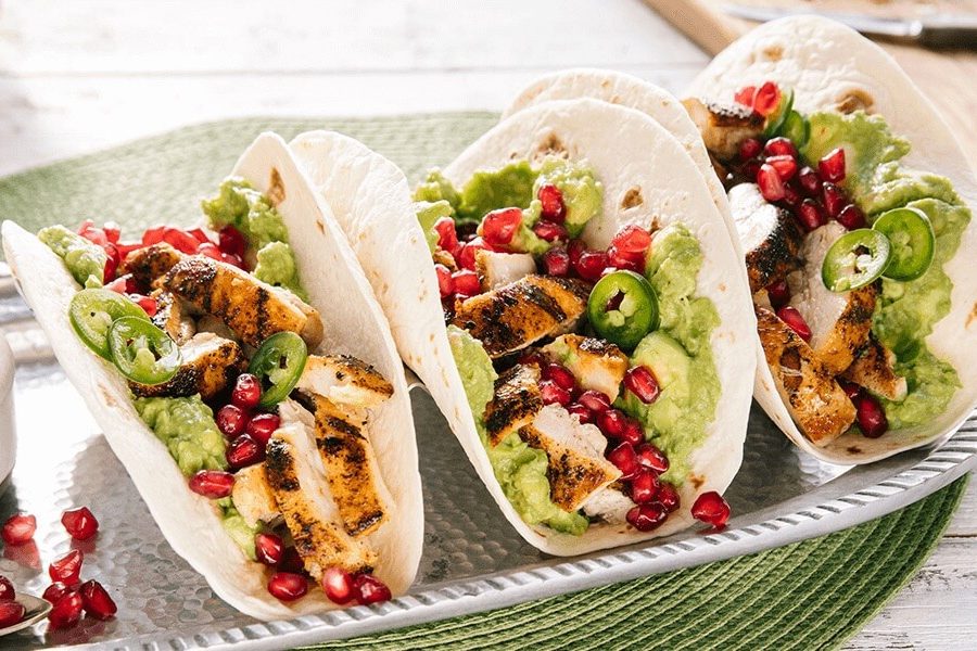 Photo of low carb roasted chicken tacos