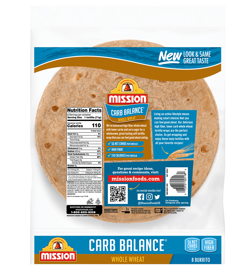 Carb Balance Burrito Whole Wheat Tortillas Mission Foods Carb Balance Burrito Whole Wheat Tortillas Mission Foods