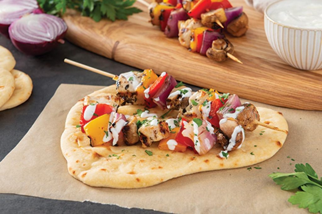 Chicken Kebabs with Naan Mission Foods
