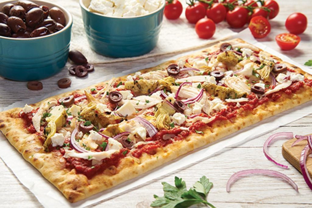 Mediterranean Chicken Flatbread Pizza Mission Foods