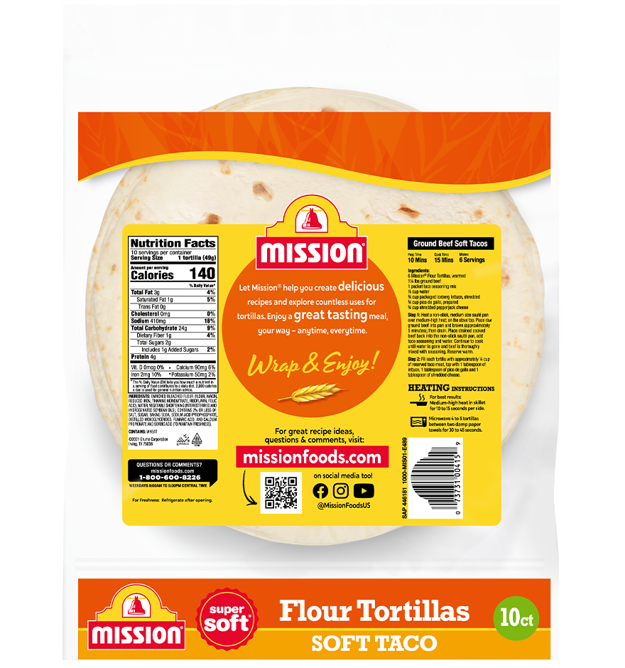 Mission 12 Inch Flour Tortilla Nutrition Facts Discounts Deals Www 