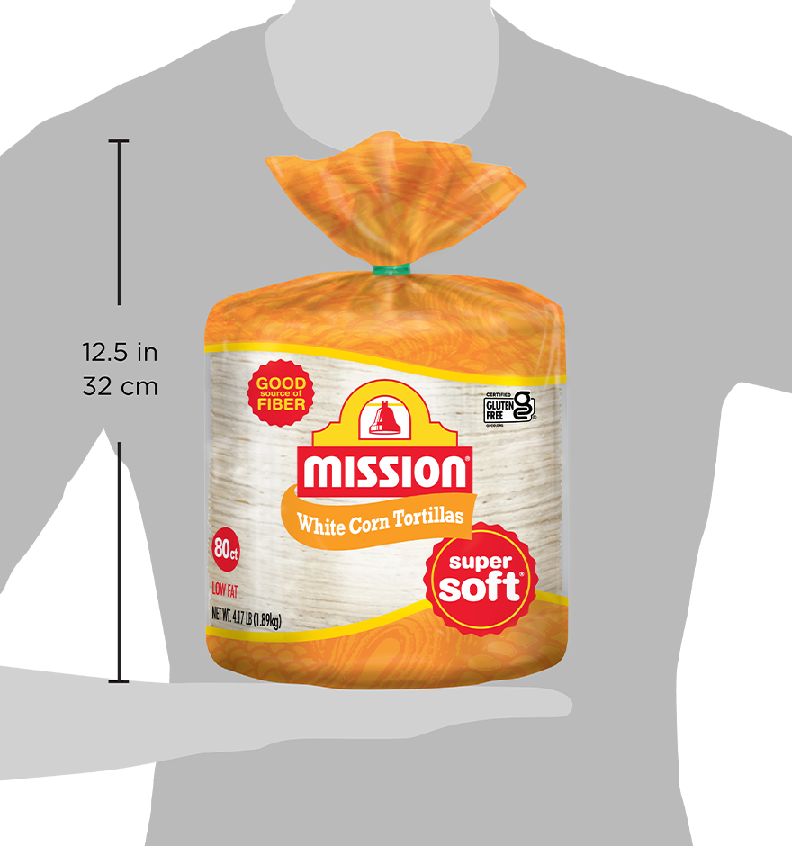 Extra Thin White Corn Tortillas package size