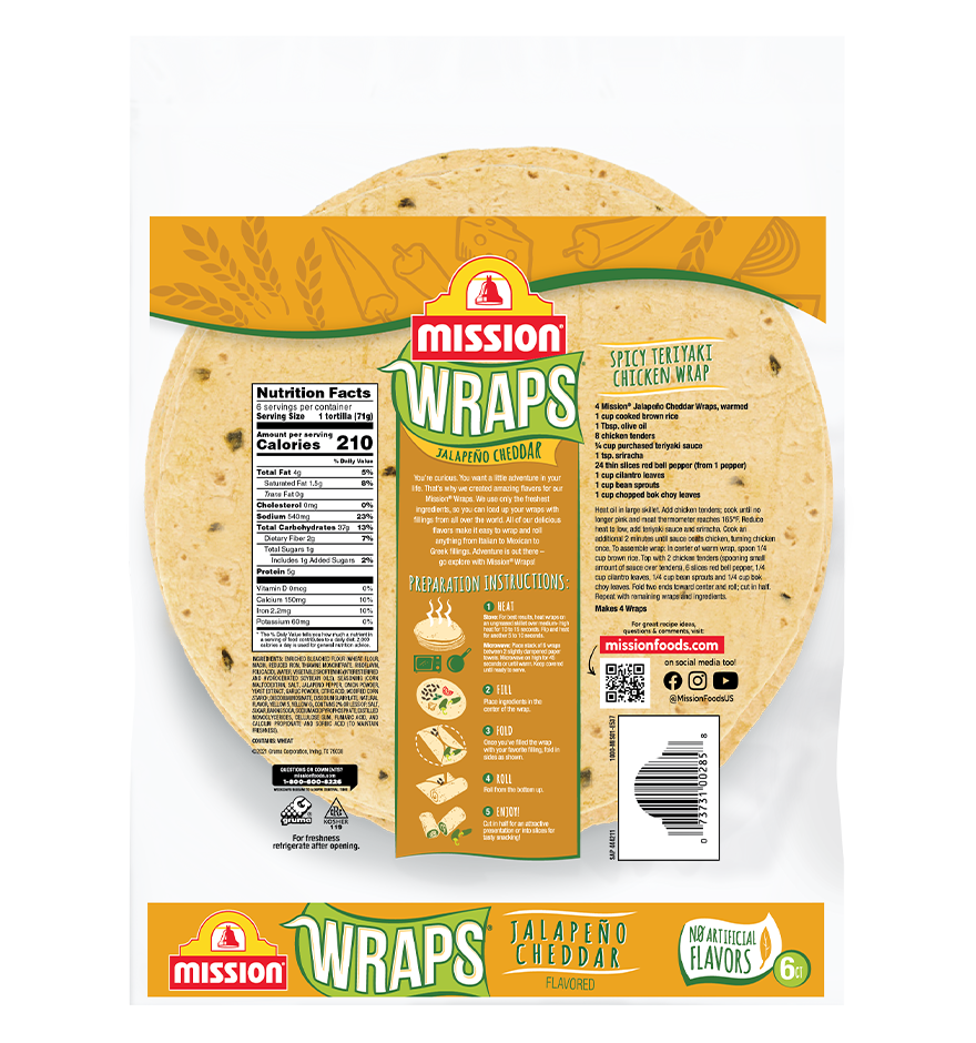Jalapeno Cheddar Wraps back