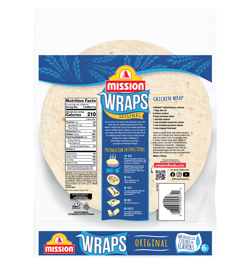 Original Wraps back