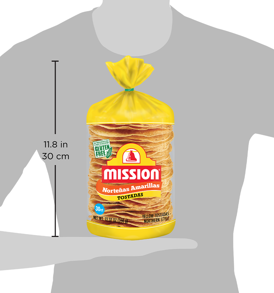 Yellow Tostadas Nortena size