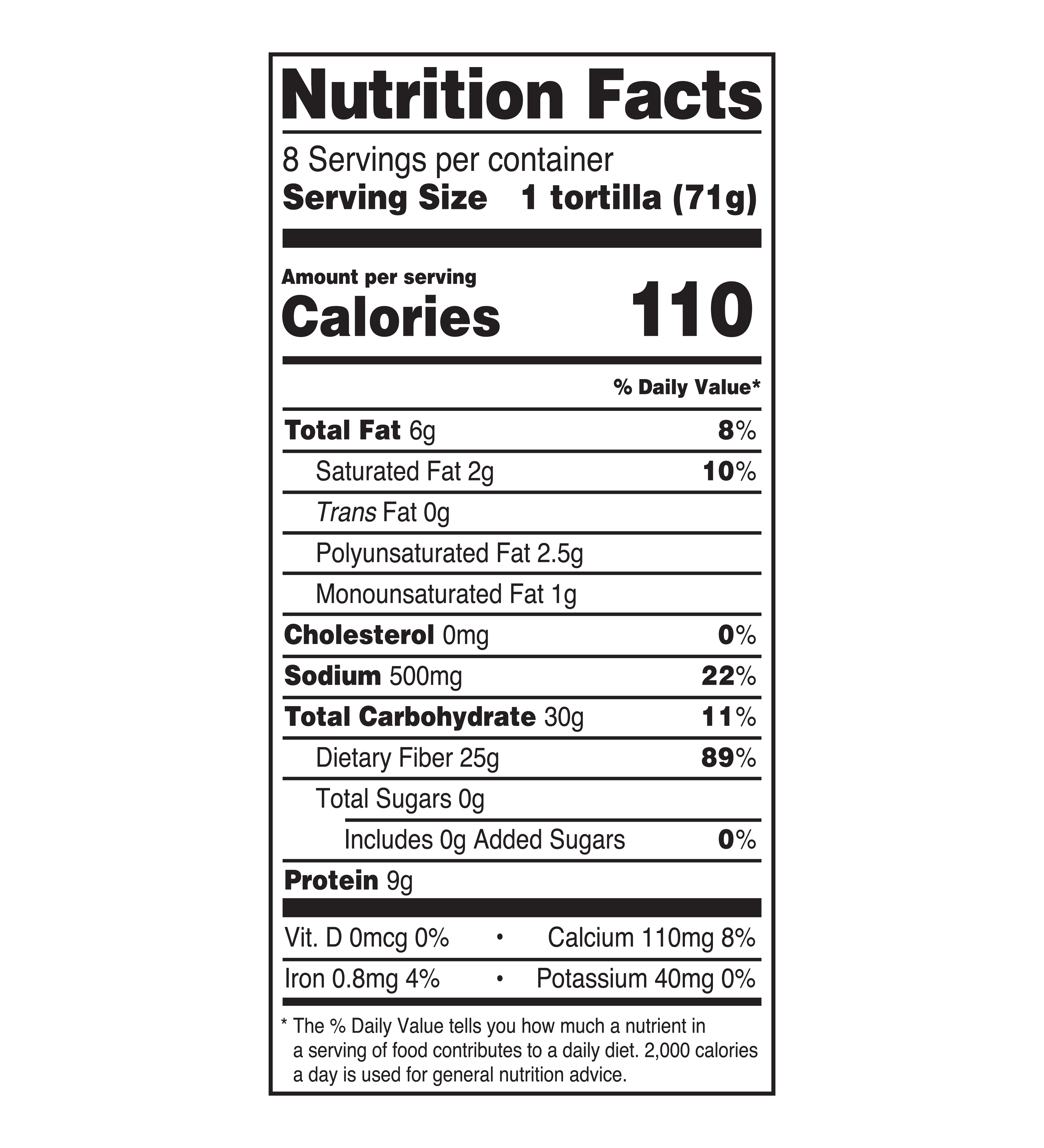 Carb Balance Burrito Whole Wheat Tortillas nutrition facts