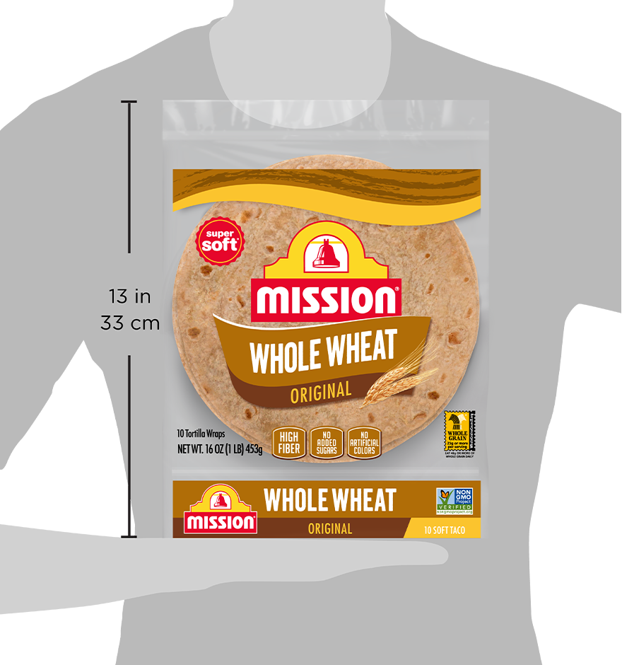 Soft Taco Whole Wheat Tortillas size
