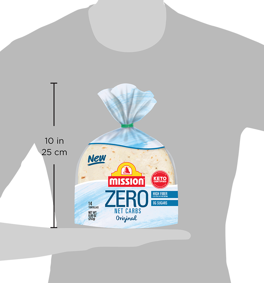 Package size of Zero Net Carb Tortillas Original