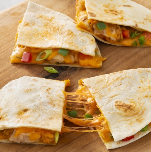 Crispy Lemonade-Battered Chicken Quesadillas