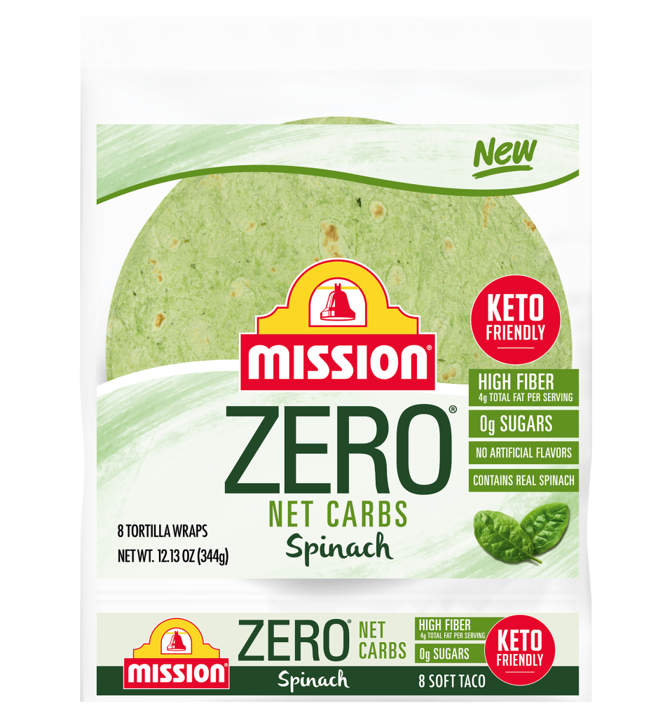 Zero Net Carbs Spinach Soft Taco Tortillas - Mission Foods
