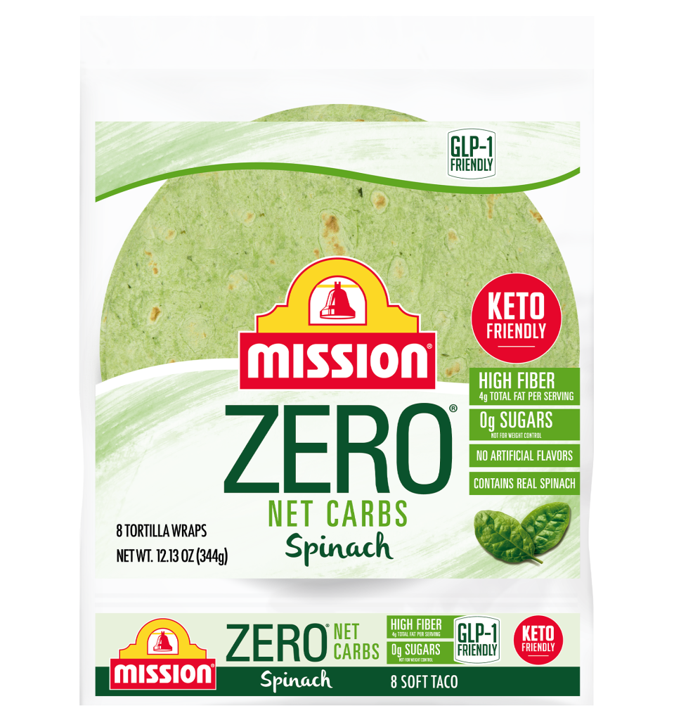 Zero Net Carbs Spinach Soft Taco Tortillas - Mission Foods